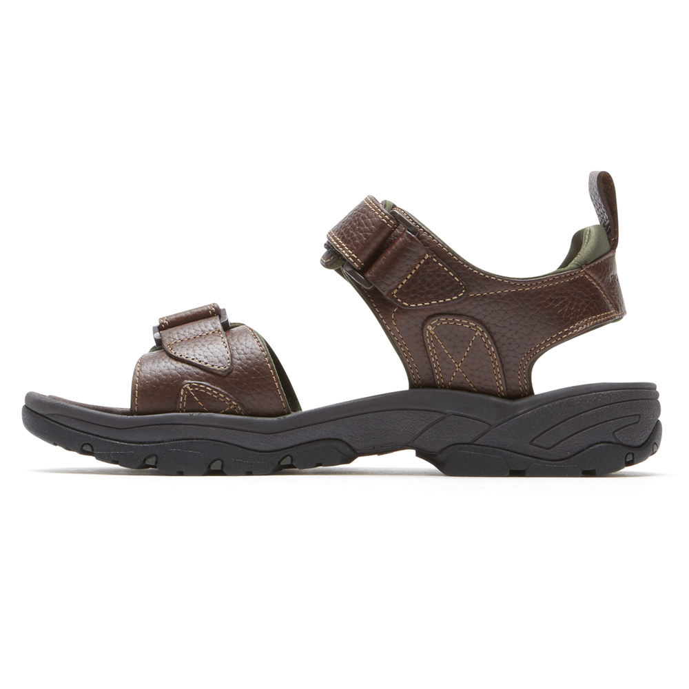 Sandalias Rockport Hombre Mexico - Springboro Rocklake Marrom - FAODH6745